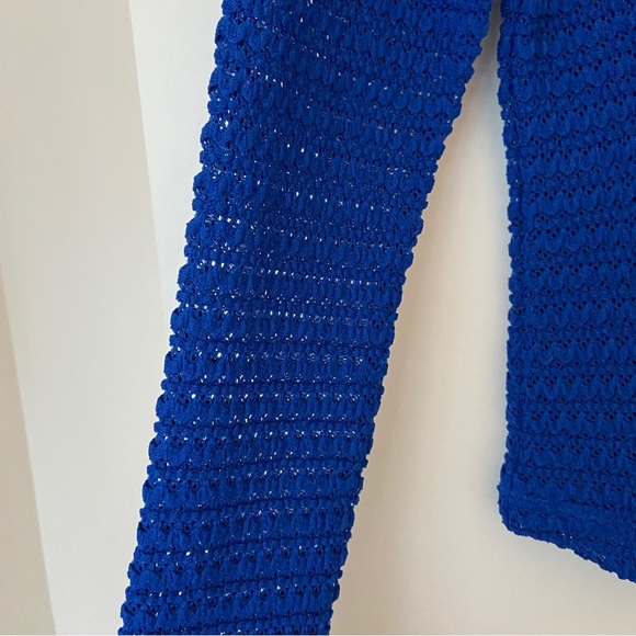 NORTHERN REFLECTIONS ROYAL BLUE LACE LONG SLEEVED TOP, MEDIUM - Picture 5 of 13